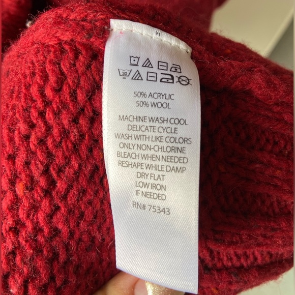 Cynthia Rowley red wool blend knit cardigan - Picture 2 of 7